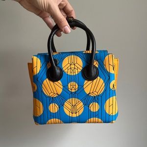 Authentic NEW MCM Cross Body Orange + Blue